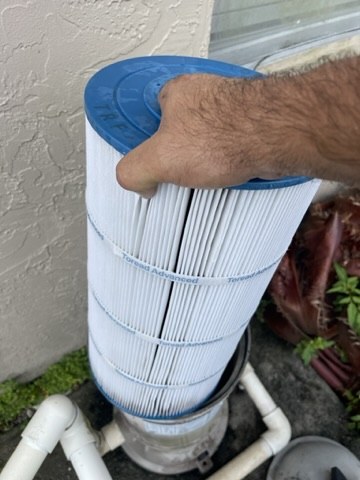 Pool filter being serviced by Tampa VIP