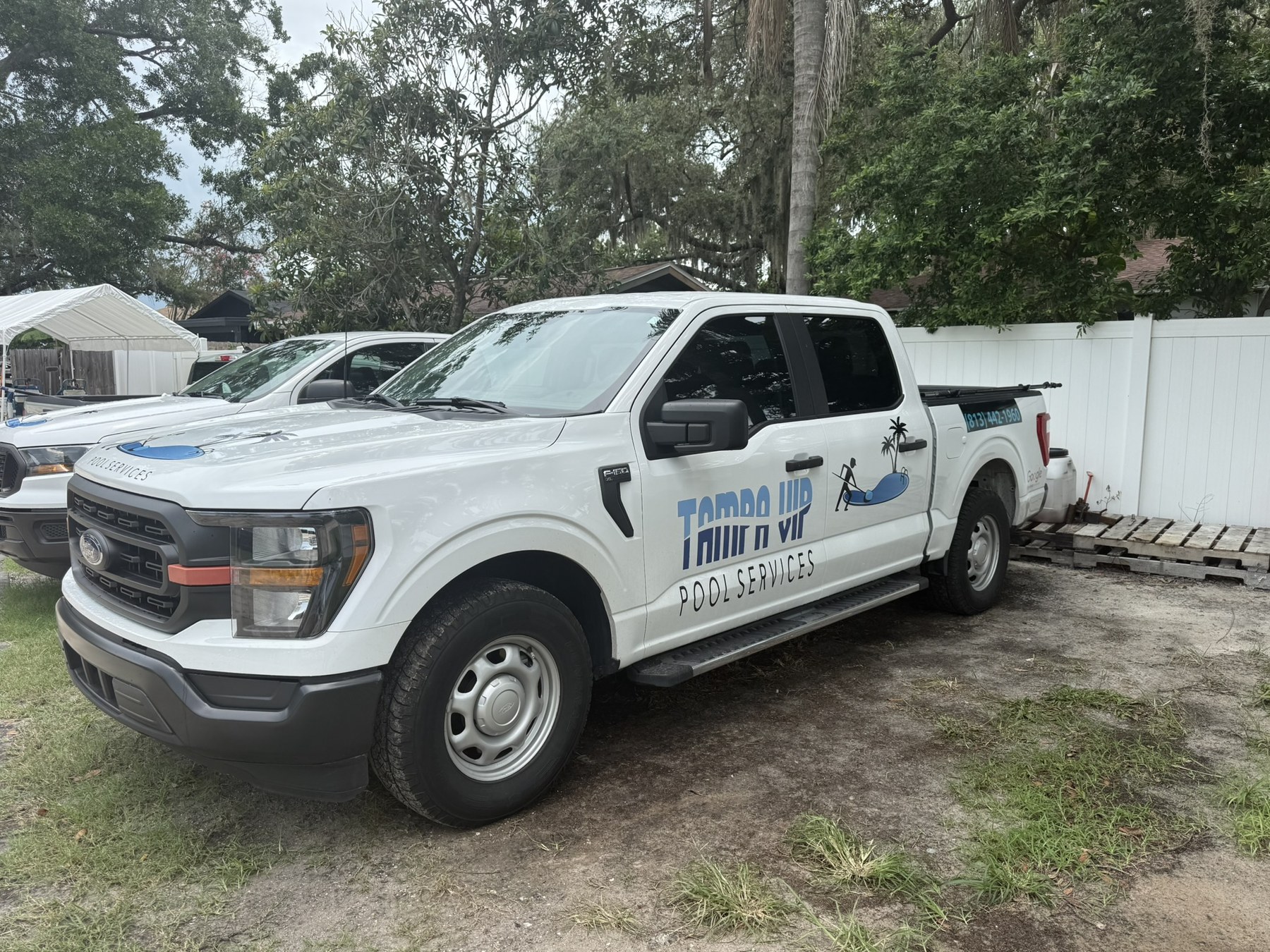 Branded Tampa VIP Pool Services truck